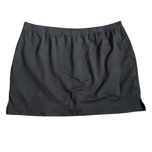 NWOT | Black Athletic Performance Skort | Built-In Shorts | Side Slit | XXL